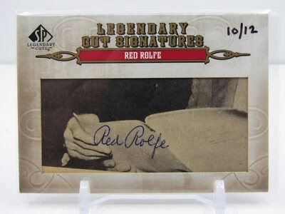 RED ROLFE 2011 SP LEGENDARY CUT SIGNATURES AUTOGRAPH AUTO! #10/12! YANKEES! - Image 1 of 2
