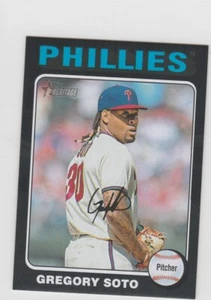 2024 Topps Heritage MINI Black #144 Gregory Soto Philadelphia Phillies 35/50 - Picture 1 of 1