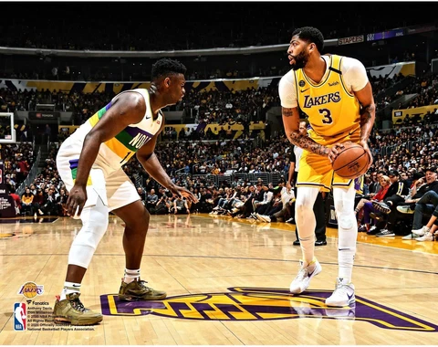 Anthony Davis Los Angeles Lakers Unsigned vs. Zion Williamson 11" x 14" Photo Cover