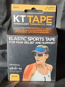 KT TAPE Cotton Elastic Kinesiology Therapeutic Tape 1 Beige 20ct.        2cntr-4 - Picture 1 of 3