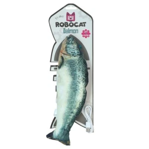 Robocat Fish Lachs 30cm Katze aktiv Katzen Spielzeug Beschäftigung Spiel+Spaß - Bild 1 von 3