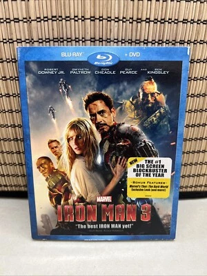 Iron Man 3 (Blu-ray/DVD, 2013, 2-Disc Set) Foto 1 de 4