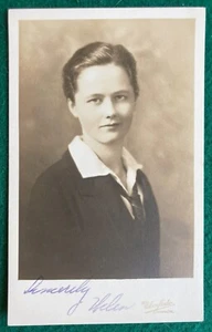 RPPC Wilson Studio Astoria Oregon Real Photo Postcard Woman c1930 Flapper OR - Picture 1 of 3