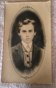 Foto antigua victoriana joven tipo tinte 20" x 12" - Imagen 1 de 2