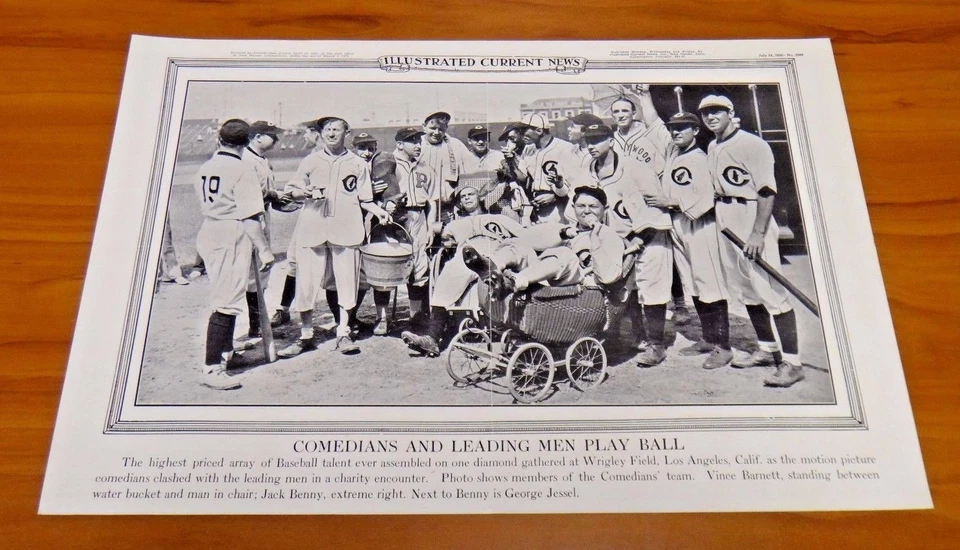 Baseball Comedians 1936 Original Illustrated Current News 19x12 Great Condition - Image 1 of 3