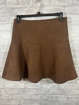 Falda Tommy Hilfiger marrón imitación gamuza talla 10 Foto 1 de 4