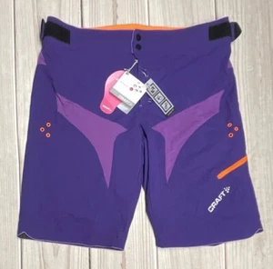 Craft Women’s Size Large Trail Bike Athletic Shorts Adjustable Waist Purple - Picture 1 of 7