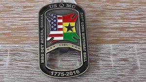 USMC MSG US Embassy Accra Ghana 241st Birthday Ball 2016 Challenge Coin #A445 - Bild 1 von 8