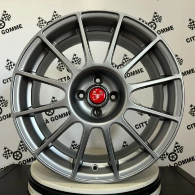 Cerchi in lega DEDICATI ABARTH 500 da 17" NUOVI ESSEESSE ANTRACITE RED - Imagen 1 de 4