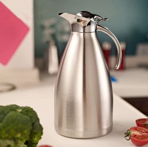 Stainless Steel Vacuum Insulated Thermal Coffee Carafe Water Pitcher Leak-proof - Picture 1 of 22