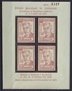 SCW Pi de Llobregat Edifil Allepuz #17 S/S Francesc Macia brown MNH-VF - Picture 1 of 1