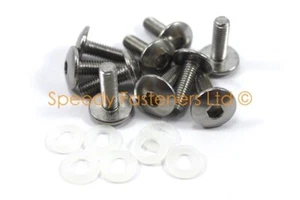 10 pernos de carenado Ducati m5 x 16 mm sartén cabezal de botón de hongo perno de acero inoxidable - Imagen 1 de 3