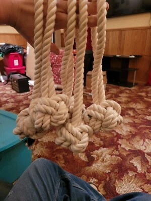 Hand tied double Diamond Knot dog pull toys - Image 1 of 2