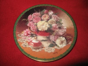 Vintage Heavenly Perfection Sammelteller Romantische Rosen Vieonne Morley WS George - Bild 1 von 5