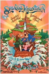 Disney Attraction Poster - Splash Mountain - Disney World Vintage - Picture 1 of 8