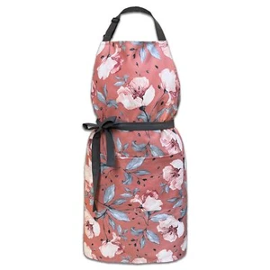 Premium Waterproof Kitchen Apron for Women with Two Pockets Cute Flowers Apro... - Picture 1 of 6