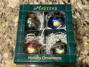 Augusta National The Masters Logo 2.5" Globe Holiday Christmas Ornament Set of 4 - Picture 1 of 8
