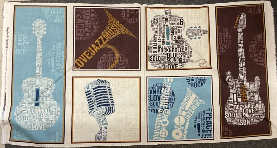 WILMINGTON PRINTS - RHYTHM & HARMONY #3048-370715-224 CRAFT PANEL, APPROX 23" - Image 1 of 1