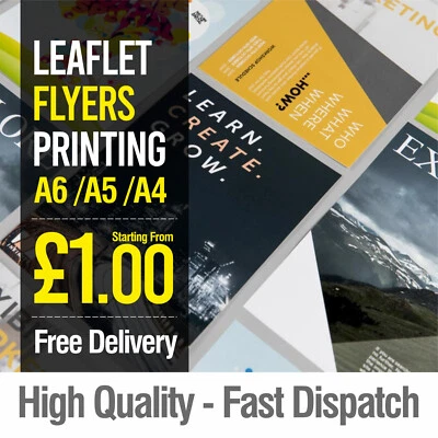 QUALITY GLOSS PAPER LEAFLET / FLYER PRINTING / ADVERTISING 170GSM GLOSS A4/A5/A6 - Image 1 of 4
