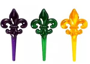Selecciones de cupcakes translúcidos Fleur De Lis 144 piezas de Bakery Crafts Mardis Gras EE. UU. - Imagen 1 de 4
