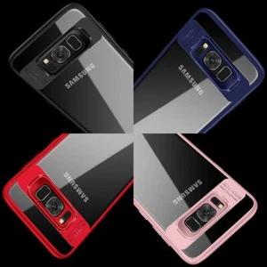 Etui na telefon komórkowy Ochrona Cover Przezroczyste Bumper Case Ramka Samsung Huawei Apple Nowe - Zdjęcie 1 z 21