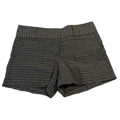 Ann Taylor Women's Tweed Shorts Size 12 Black White Career - Image 1 of 4