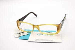 NEW EMILIO PUCCI EP2645 244 Yellow 52-15-130 Frames AUTH CARD ITALY C439M - Picture 1 of 12