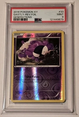 2016 Pokemon XY Generations Gastly Reverse Holo #33/83 PSA 9 - Image 1 of 2