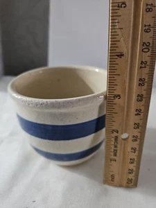 Vintage R.R.P Co. Roseville Small Blue Band Bowl 3" tall USA - Picture 1 of 7