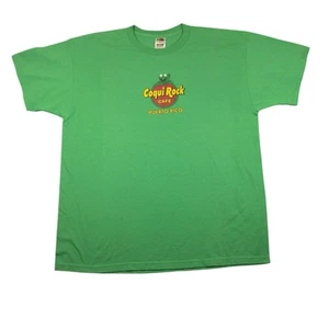 Puerto Rico Coquí Rock Café T-Shirt XL Green Frog Graphic Fruit of the Loom - Imagen 1 de 5