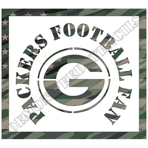 8"x9" Clear Plastic Stencil - Packers Football Fan (SB67) (.007") - Picture 1 of 2