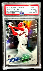 PSA 10 SHOHEI OHTANI 2018 TOPPS CHROME Rookie Freshman Flash Dodgers RC GEM MINT - Picture 1 of 2
