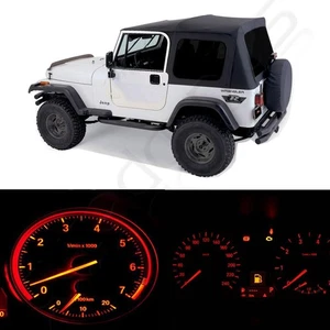 Red LED Kit Instrument Gauge Cluster Lights Bulbs For 1987-1995 Jeep Wrangler - Picture 1 of 7