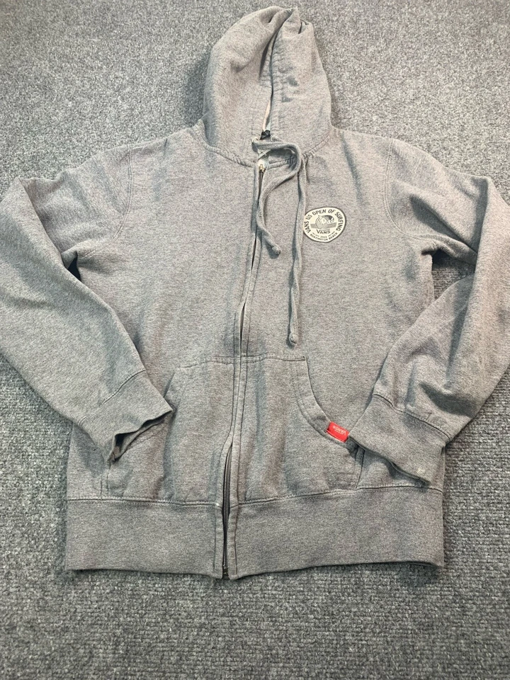 Vans Suéter Mujer Grande Gris Manga Larga Cremallera Completa Sudadera con Capucha Foto 1 de 4