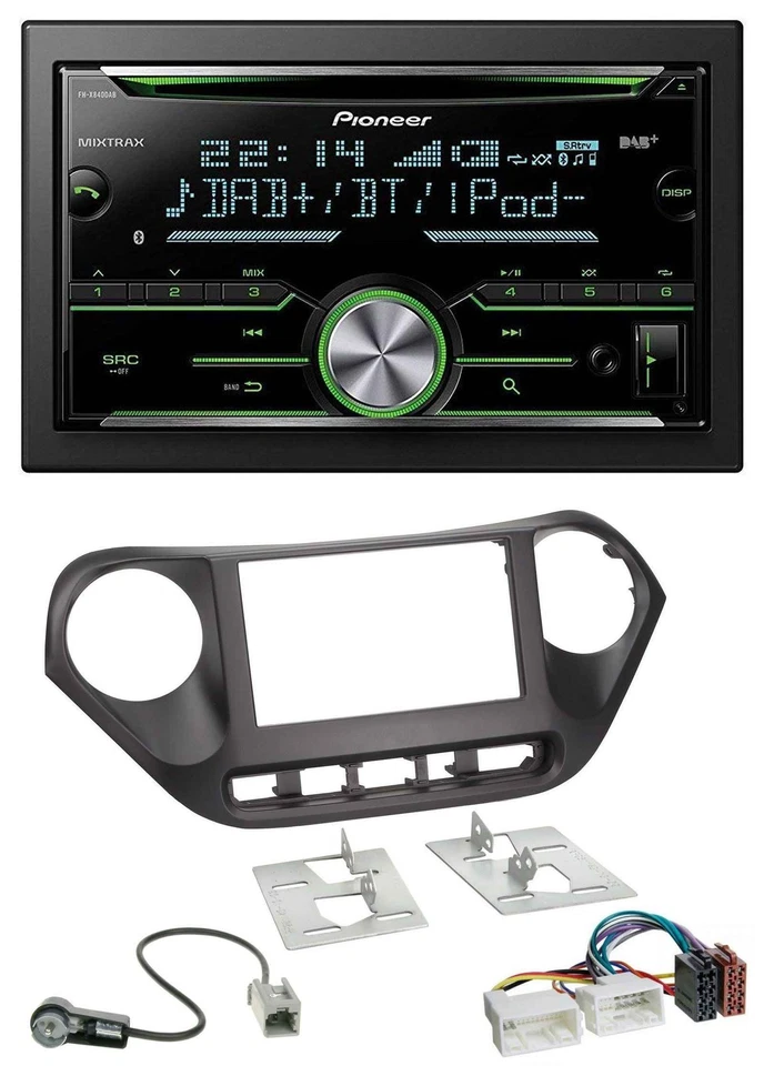 Pioneer Bluetooth MP3 DAB 2DIN USB CD Autoradio für Hyundai i10 (ab 2013) - Bild 1 von 4