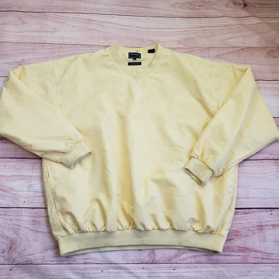 Bolle Golf Pullover Mens XL Yellow V-Neck Windbreaker Water Wind Resistant - Image 1 of 4