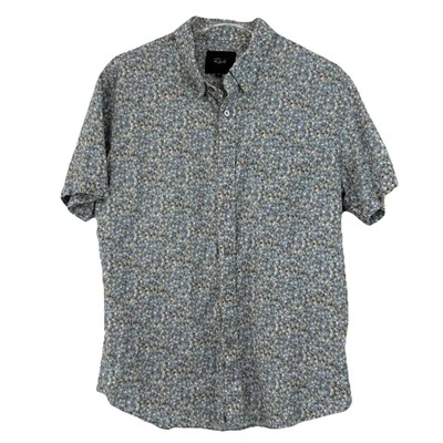 Rails Spring Blossom Linen Button Shirt Men Medium Teal Creamsicle - Image 1 of 4