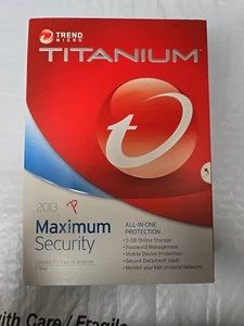 Trend Micro Titanium 2013 Maximum Security Social Networking Safety Parental - Picture 1 of 6