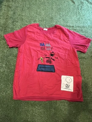 Vintage Peanuts Shirt Mens Large Snoopy Woodstock Charlie Brown Comic Tee 90s - Image 1 of 4