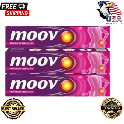 Crema de alivio rápido del dolor Moov 3 paquetes - 50 g cada uno, dolor de espalda, músculo, articulación, rodilla  Foto 1 de 4