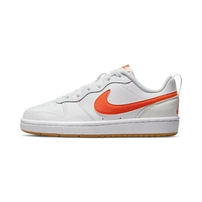 NUEVO NIKE Court Borough Low YOUTH (Niños) Talla 6.5Y Blanco/Naranja Foto 1 de 4