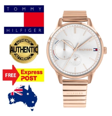 NEW TOMMY HILFIGER "BROOKE" TH1782021 ROSE GOLD/WHITE CHRONOGRAPH WOMENS WATCH - Image 1 of 4