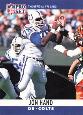 1990 Pro Set Football #132 Jon Hand - Image 1 of 4