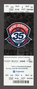 NETS FINAL WIN in New Jersey 2012 Nets vs Cleveland Cavaliers 4/8 Full Ticket OT - Bild 1 von 2