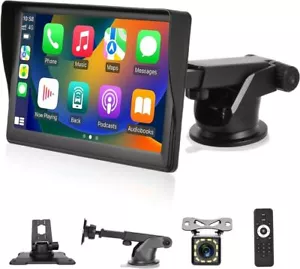 Universal 7" Touch Screen Car Radio Apple CarPlay Android Auto Portable Stereo - Picture 1 of 16