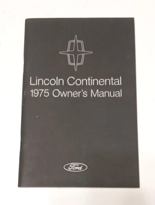 Lincoln Continental 1975 fabricante de equipos originales nuevo manual del propietario (excepto Mark IV) Foto 1 de 4