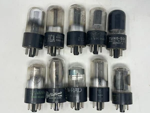Mix Lot of 10 RCA Sylvania Philco Tung Sol Tubes Vacuum Tubes Untested Lot J - Picture 1 of 21