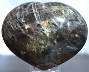 Gorgeous Black Moonstone Heart 3.41"/341 Grams - Picture 1 of 2