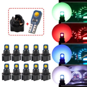 10Pcs/Set T5 Wedge Car Accessories Dashboard Instrument Interior LED Light Bulbs - Picture 1 of 17