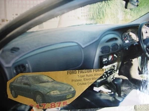 BLACK DASH MAT, DASHMAT, DASHBOARD COVER FIT FORD FALCON AU 1998 - 2002 - Picture 1 of 6